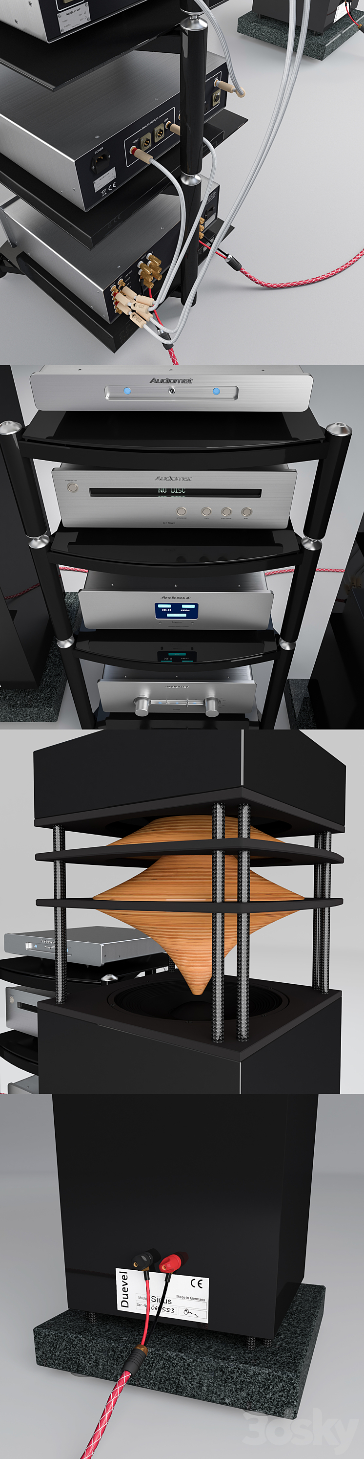 A set of audio equipment class Hi-End 3DS Max - thumbnail 2