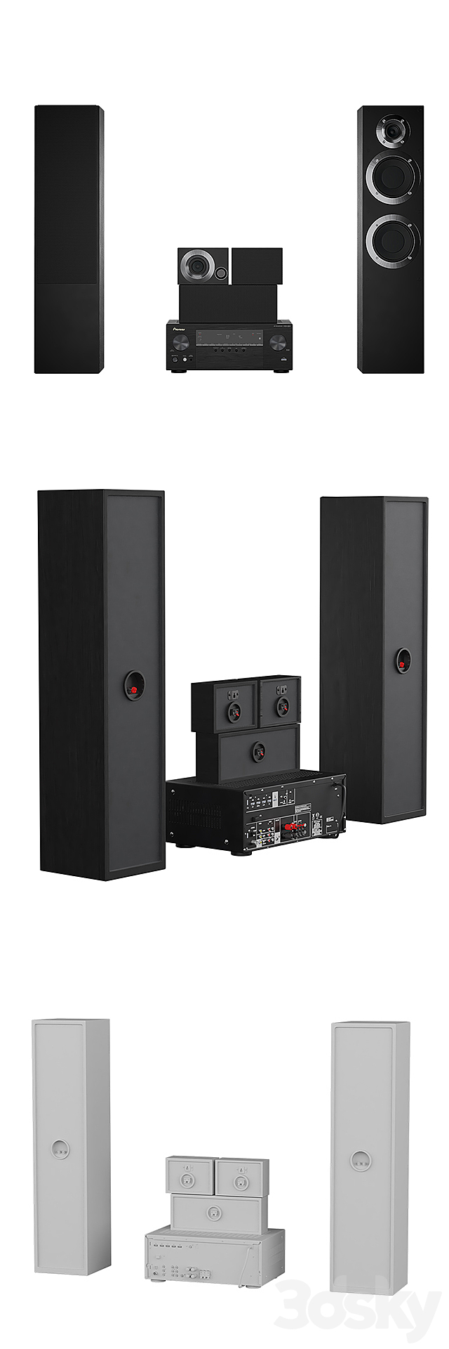 Acoustic system Pioneer HTB-531-21TB 3ds Max - thumbnail 3