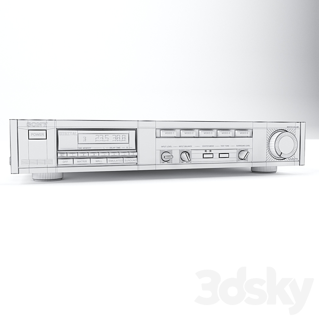 Amplifier SONY sdp 777es 3DSMax File - thumbnail 3
