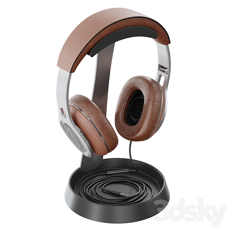 bowers wilkins p9 signature headphones 3DS Max Model - thumbnail 2