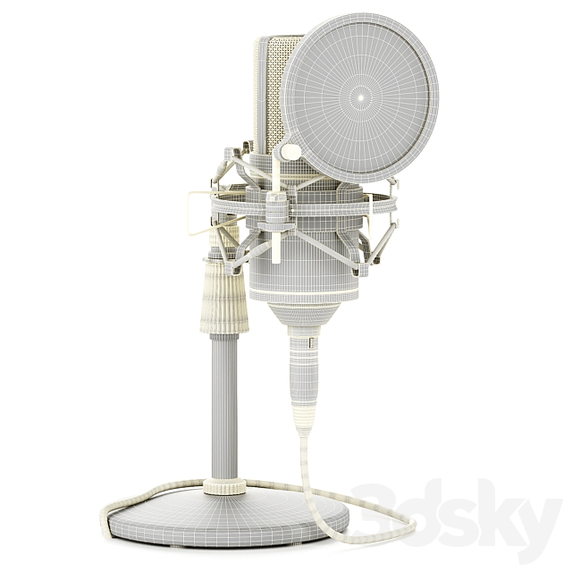 Condenser Microphone 3DS Max Model - thumbnail 3