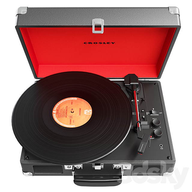 Crosley Cruiser Deluxe Portable Vinyl Player 3DS Max Model - thumbnail 3