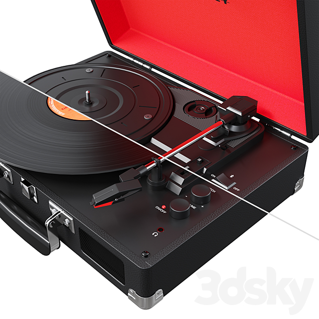 Crosley Cruiser Deluxe Portable Vinyl Player 3DS Max Model - thumbnail 4