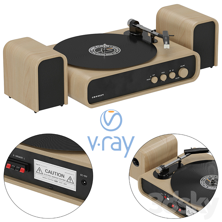 Crosley GIG Vinyl Player 3DS Max - thumbnail 1