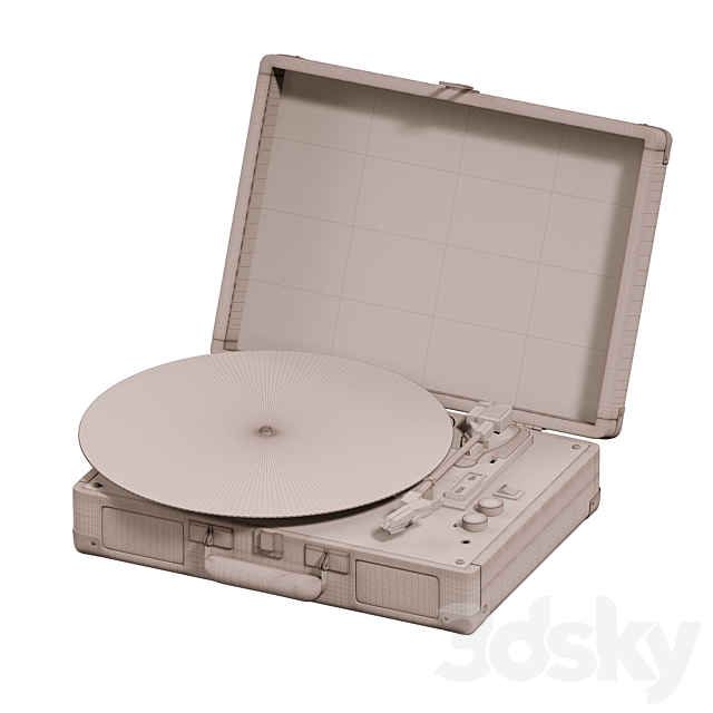 Crosley UO Exclusive Black Star Cruiser Bluetooth Record Player 3DSMax File - thumbnail 3