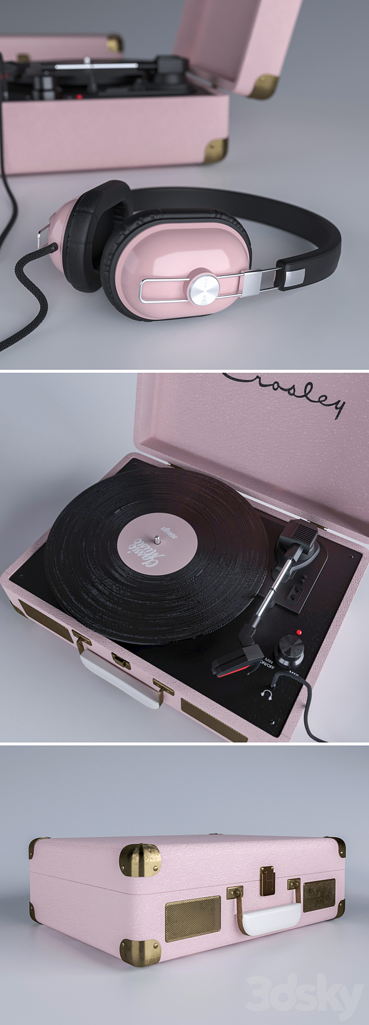 Crosley Vinyl player 3DS Max - thumbnail 2