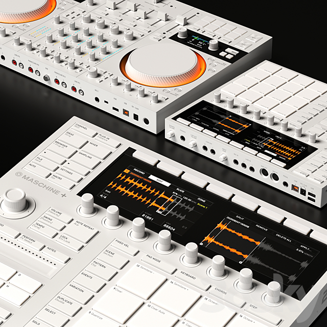 DJ Controllers Native Instruments 3ds Max - thumbnail 2