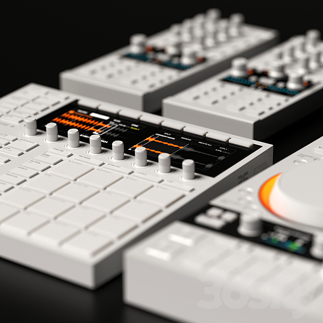 DJ Controllers Native Instruments 3ds Max - thumbnail 3