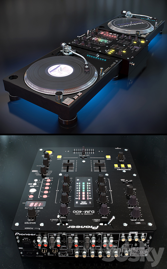 Dj mixer 3ds Max - thumbnail 2