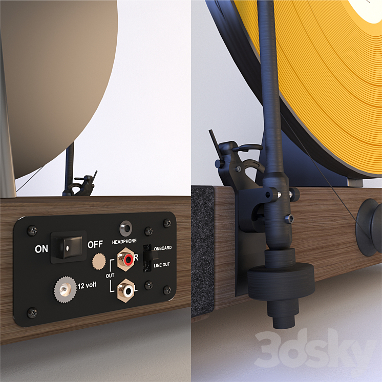 Floating Record Vertical Turntable 3DS Max - thumbnail 2