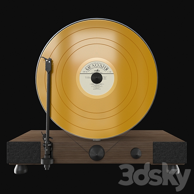 Floating Record Vertical Turntable 3DSMax File - thumbnail 1