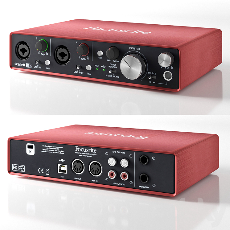 Focusrite Scarlett 2i4 2nd gen 3DS Max - thumbnail 1