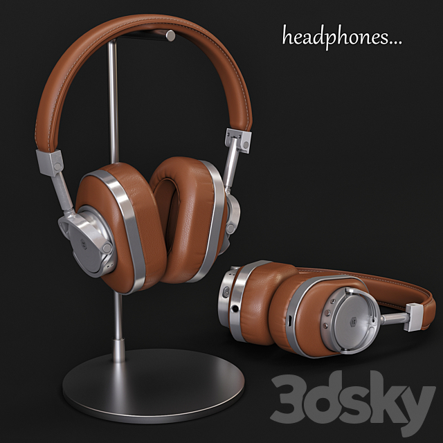 Headphones Master & Dynamic MW60S2 Brown _ Silver 3DSMax File - thumbnail 1