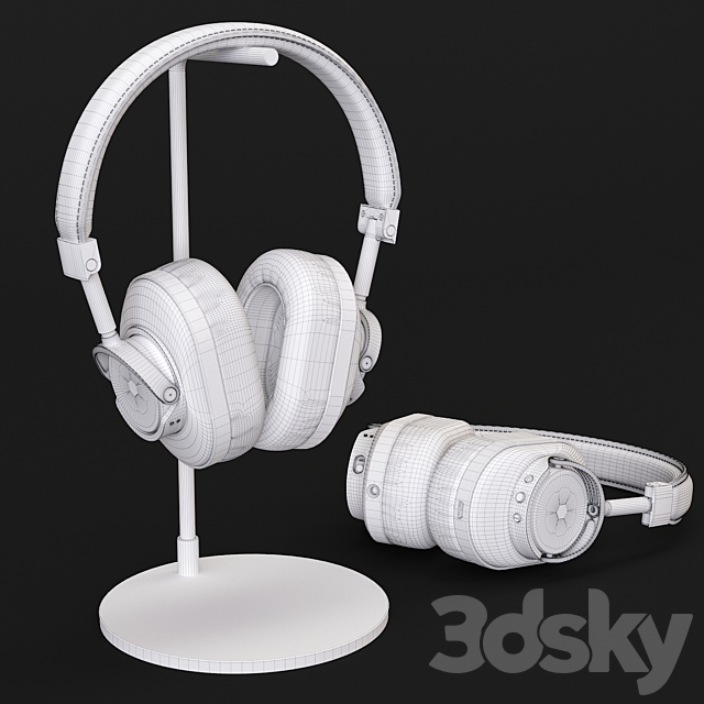 Headphones Master & Dynamic MW60S2 Brown _ Silver 3DSMax File - thumbnail 3