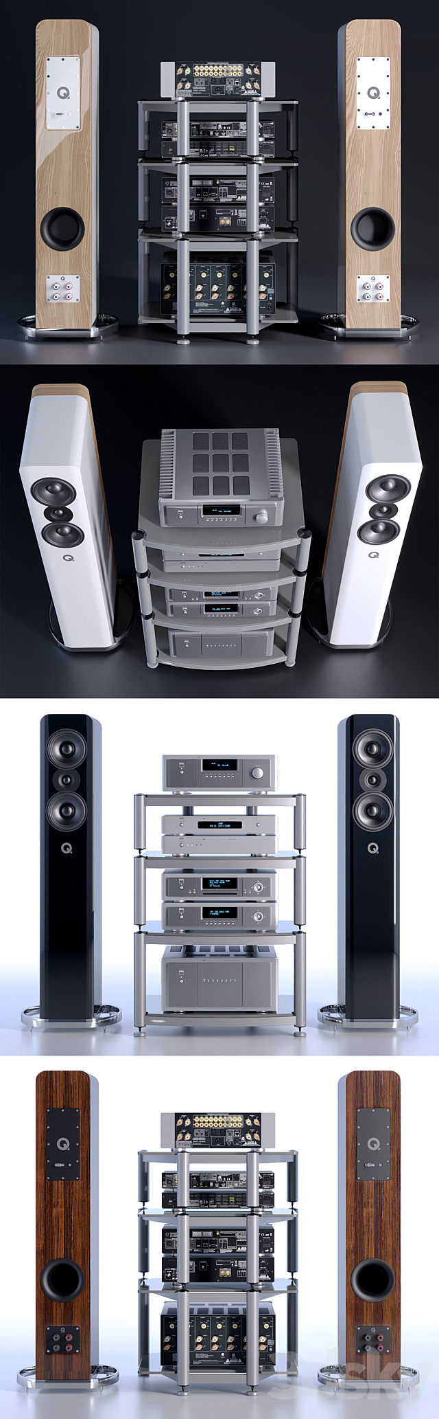 Hi-fi kit NAD and Q acoustics 3DS Max Model - thumbnail 2