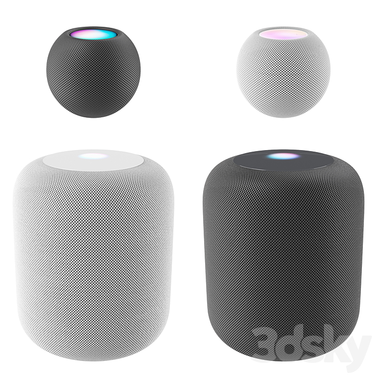 HomePod and HomePod mini 3DS Max - thumbnail 1