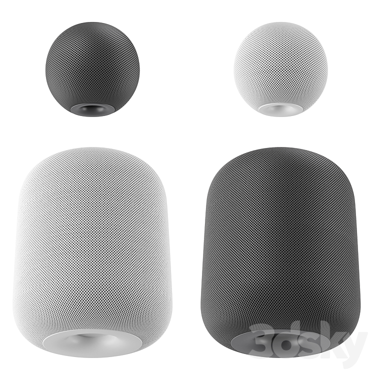 HomePod and HomePod mini 3DS Max - thumbnail 2