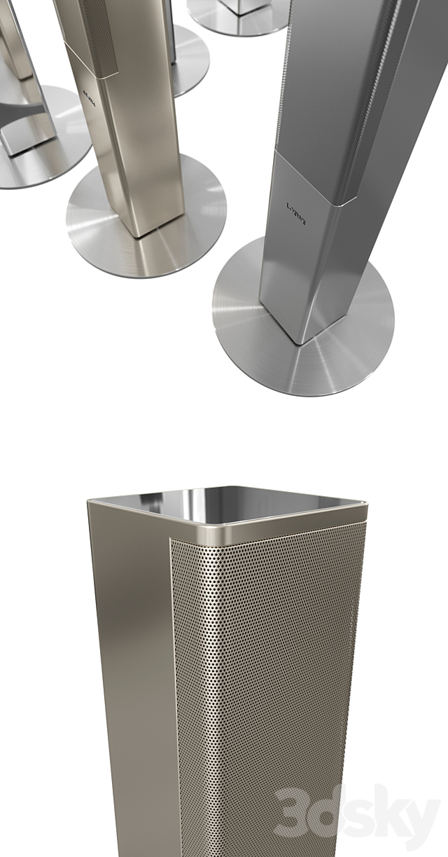 Individual Sound Subwoofer Highline & Stand Speaker Loewe 3ds Max - thumbnail 2