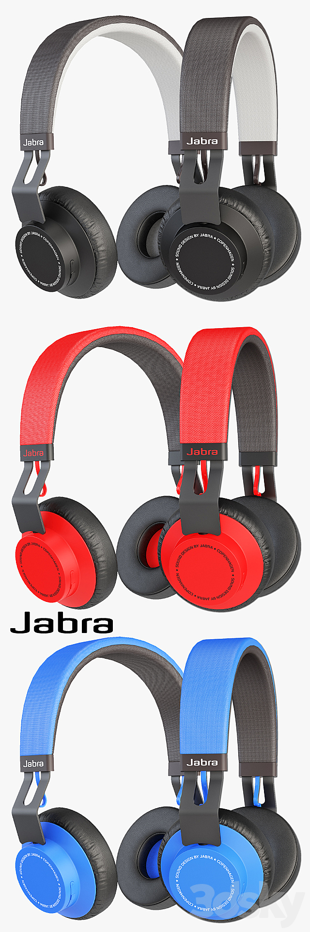 Jabra move wireless headphones 3DS Max Model - thumbnail 3