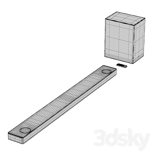 LG 5.1.2 ch High Res Audio Sound Bar w- Meridian Technology 3DSMax File - thumbnail 3