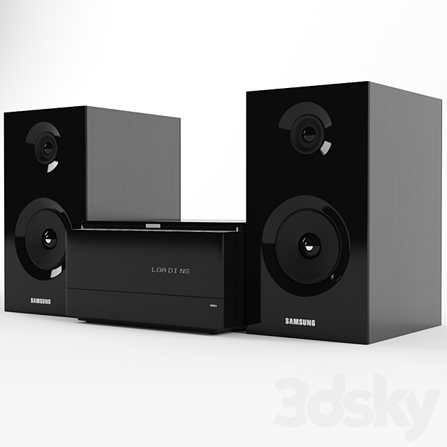 Music center Samsung MM-E430D hi fi system 3DS Max Model - thumbnail 2