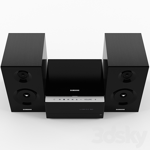 Music center Samsung MM-E430D hi fi system 3DS Max Model - thumbnail 3