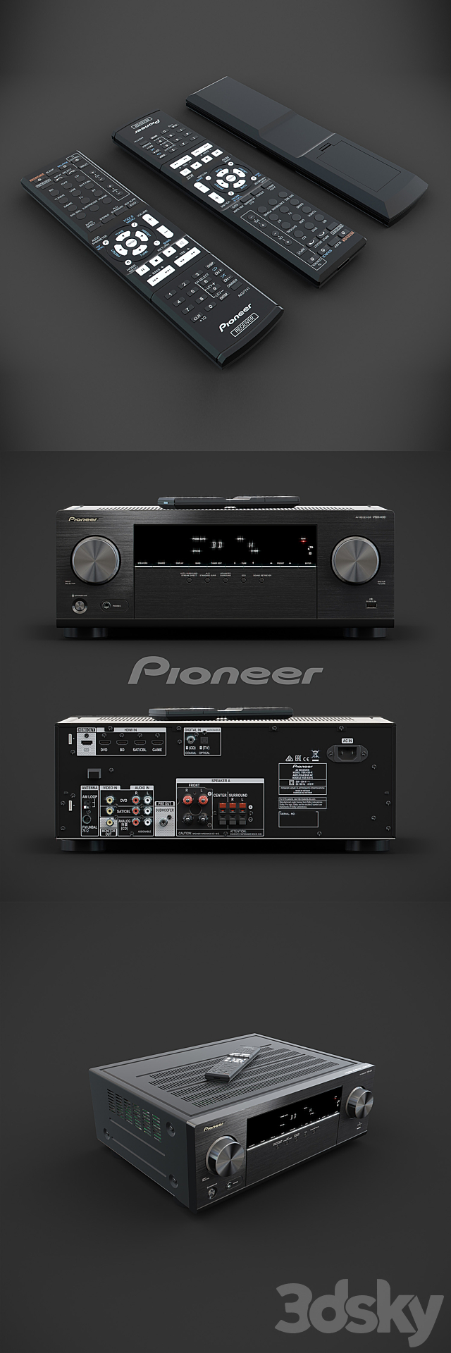 Pioneer AV-receiver VSX-430-K 3DSMax File - thumbnail 1