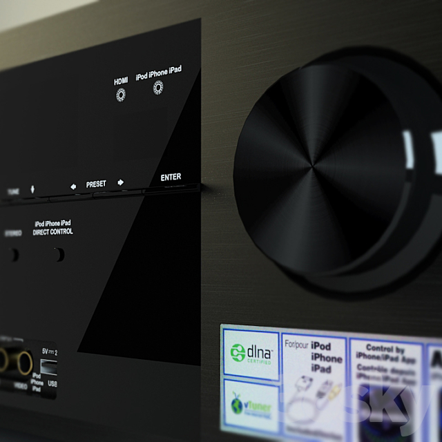 Pioneer AV receiver VSX921K 3ds Max - thumbnail 2