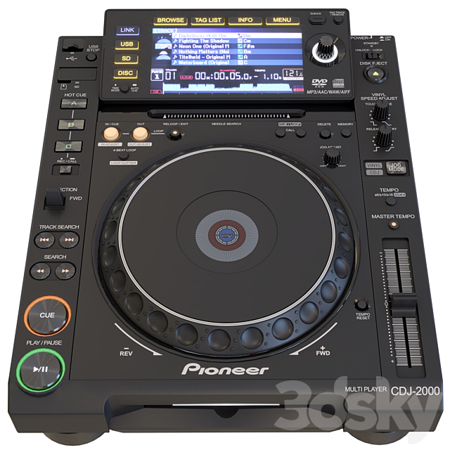 Pioneer CDJ-2000 3ds Max - thumbnail 2