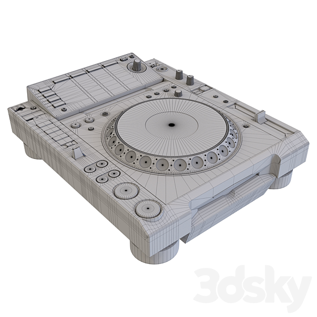 Pioneer CDJ-2000 3ds Max - thumbnail 3