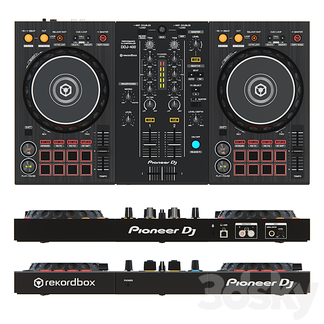 Pioneer DDJ-400 3DSMax File - thumbnail 1