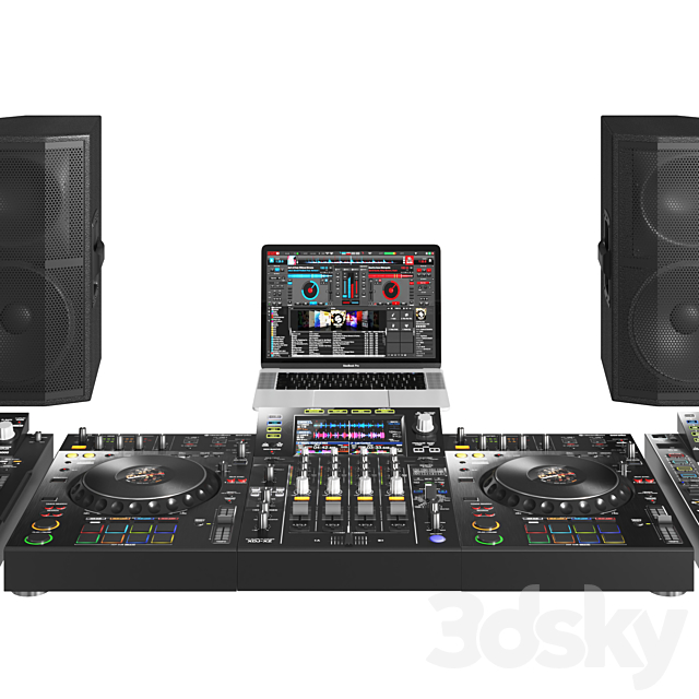 Pioneer DJ Music Set 3DS Max Model - thumbnail 3