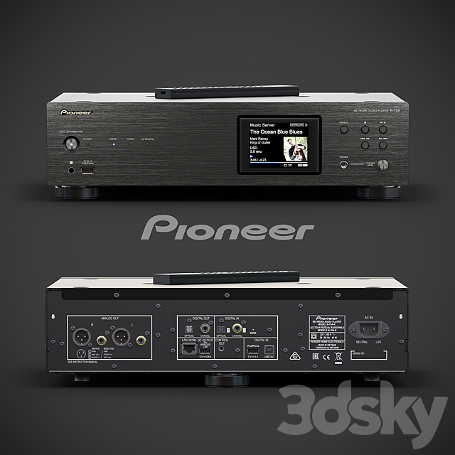 Pioneer network audio player N-70A-K 3ds Max - thumbnail 1