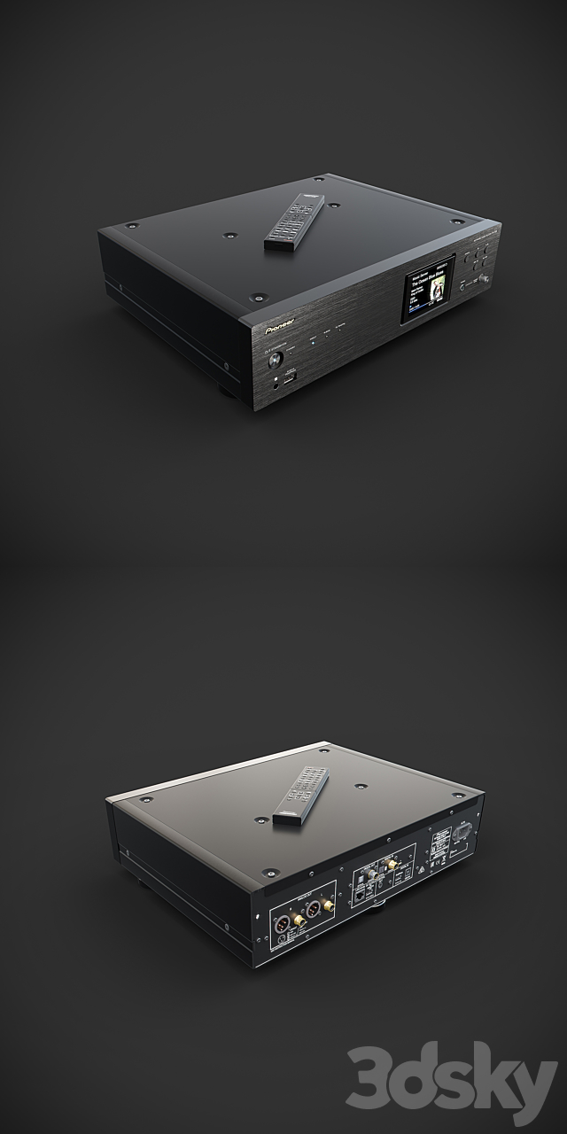 Pioneer network audio player N-70A-K 3ds Max - thumbnail 3