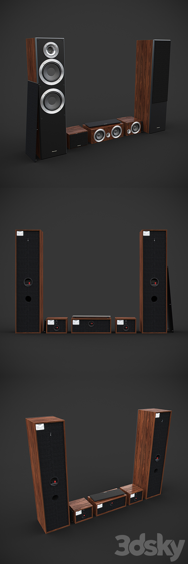 Pioneer S-ES21TB-T Speaker System 3DSMax File - thumbnail 2