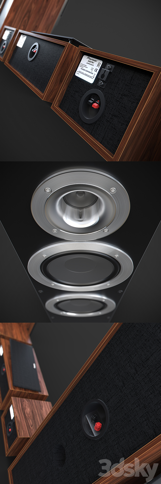 Pioneer S-ES21TB-T Speaker System 3DSMax File - thumbnail 3