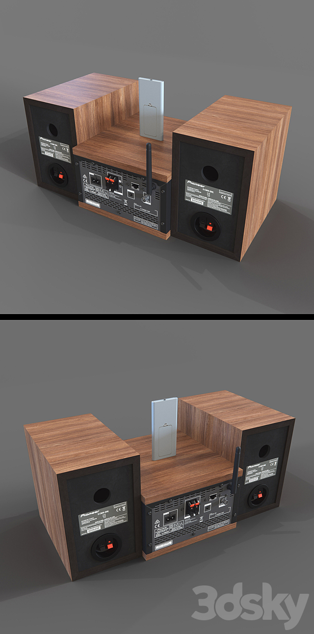 Pioneer X-CM66D Microsystem 3DSMax File - thumbnail 3