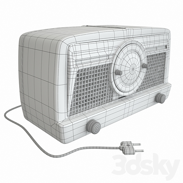 Radio Alarm Clock 3ds Max - thumbnail 3