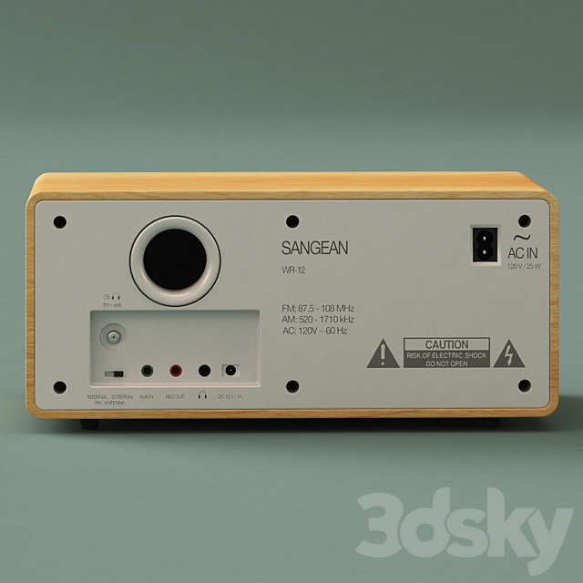 Radio Sangean WR-12 3DSMax File - thumbnail 2