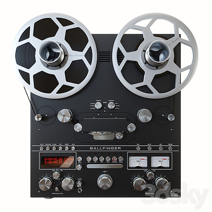 Reel Ballfinger M 063 tape recorder 3DS Max - thumbnail 1