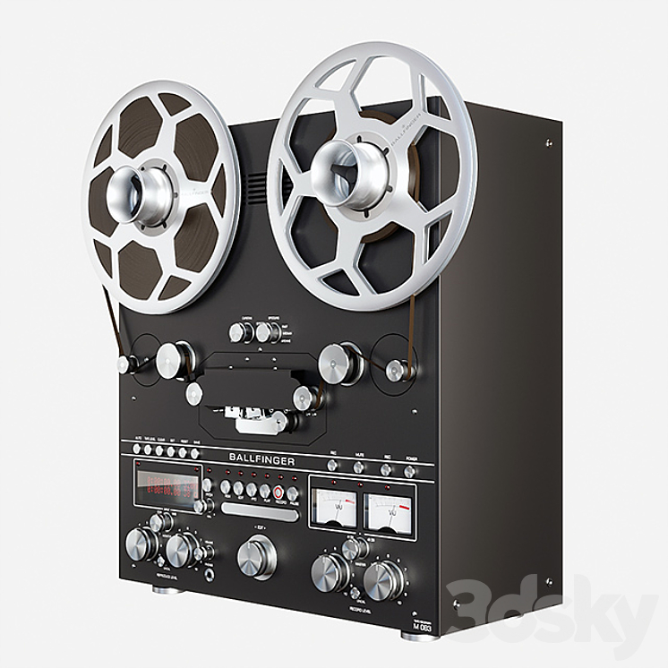 Reel Ballfinger M 063 tape recorder 3DS Max - thumbnail 2