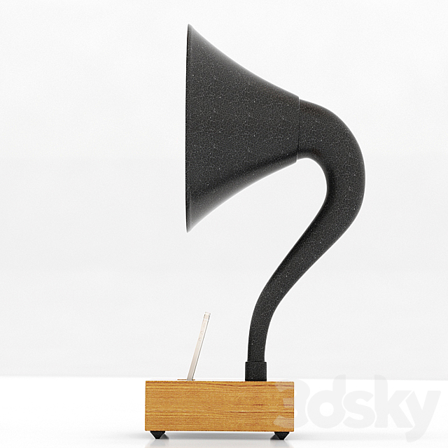 Restoration Hardware iPhone Gramophone Walnut 3DS Max Model - thumbnail 3