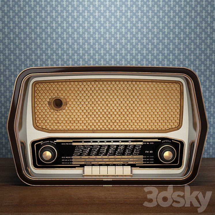 Retro radio 3DS Max - thumbnail 1