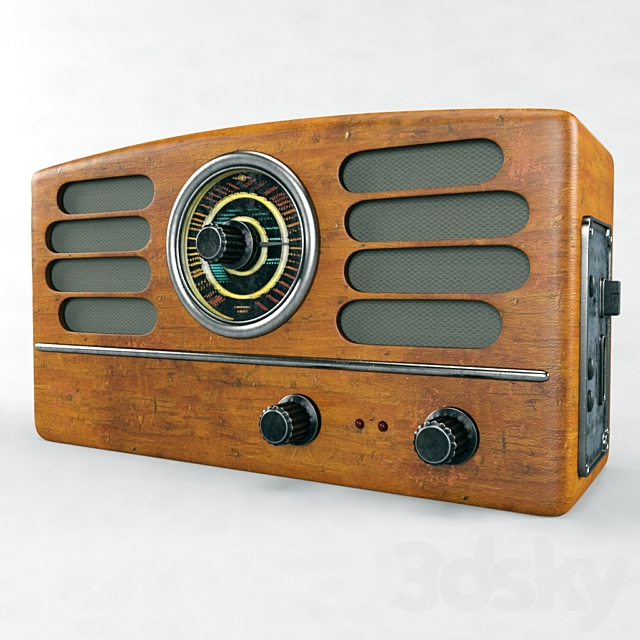 Retro radio Hyundai RA 302 3ds Max - thumbnail 2