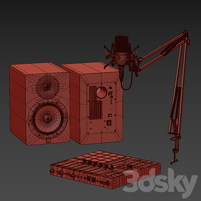 Set for a sound engineer. blogger. musician. 3DSMax File - thumbnail 2