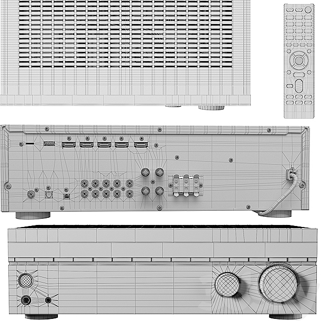 Sony AV receiver STR-DH590 Audio System 3ds Max - thumbnail 3