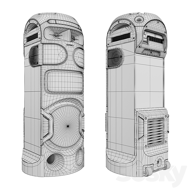 Sony MHC-V81D 3DS Max Model - thumbnail 3