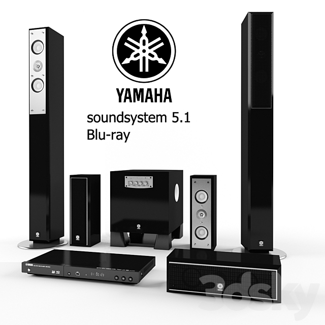 soundsystem_yamaha 3DS Max Model - thumbnail 1