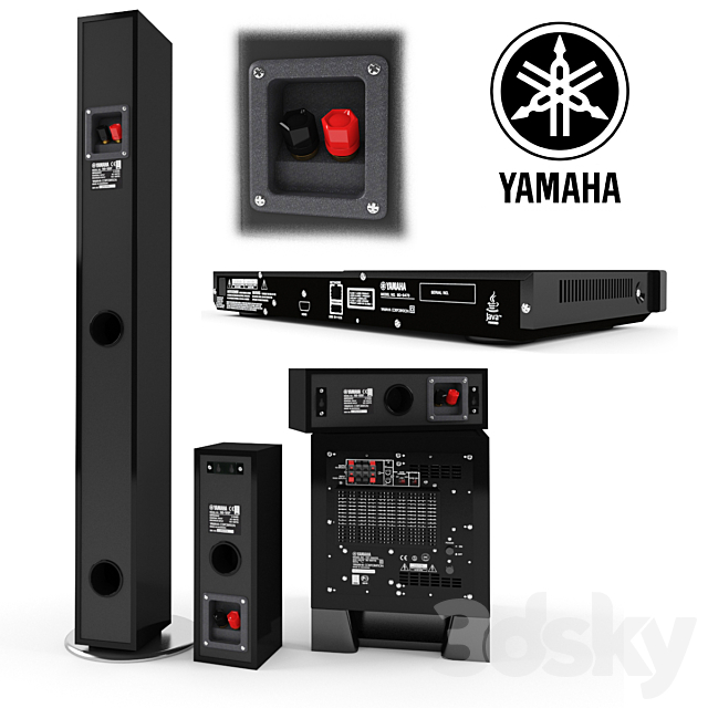 soundsystem_yamaha 3DS Max Model - thumbnail 2