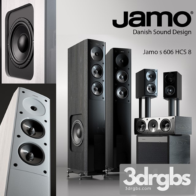 Speaker Set Jamo S606 206 Sub 3dsmax Download - thumbnail 1